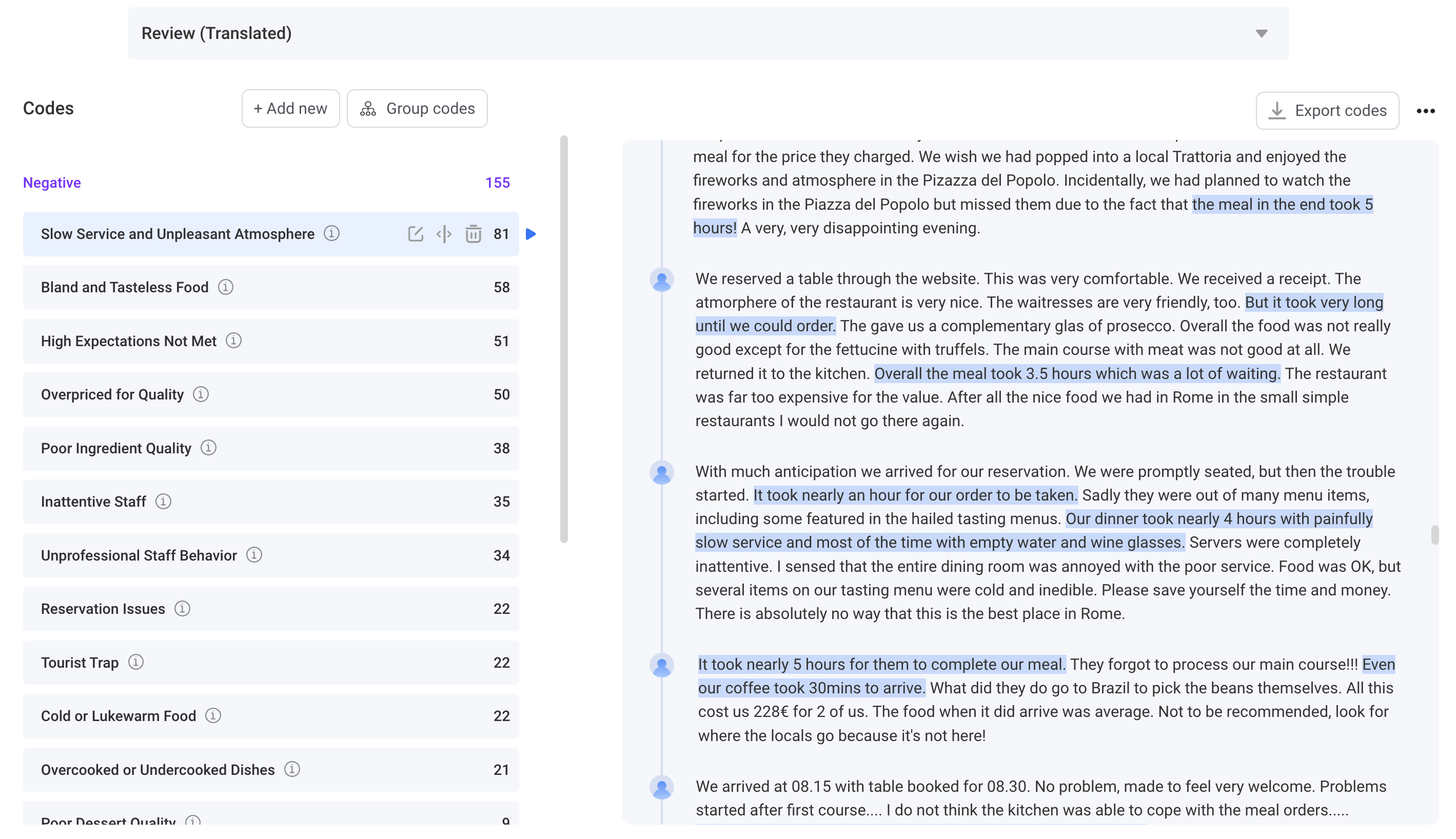 AI qualitative survey data/verbatim coding