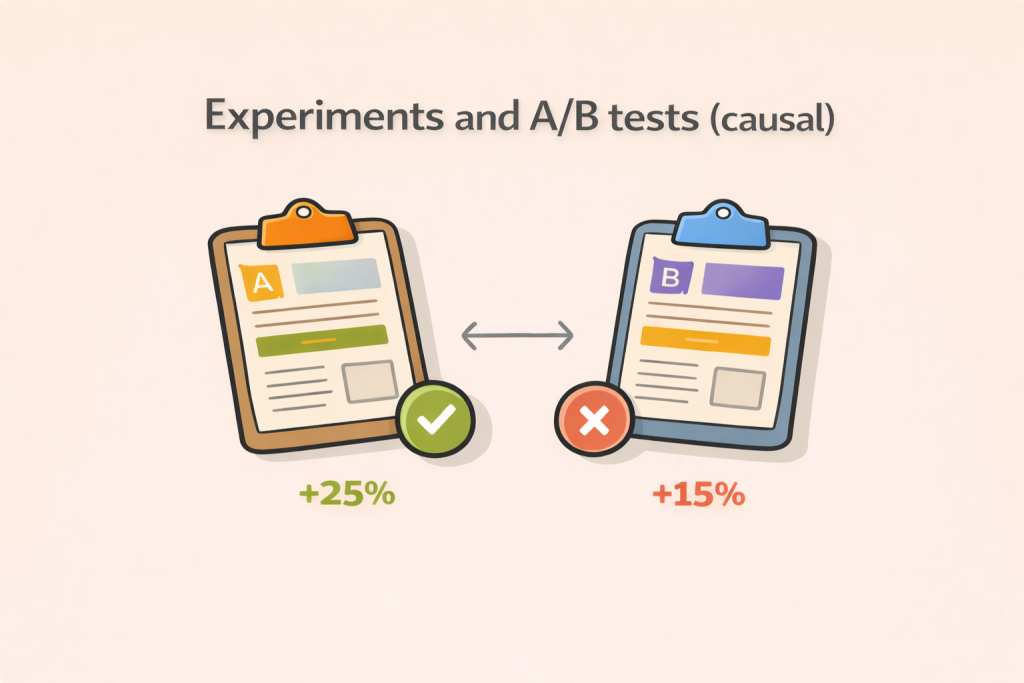 Experiments and A/B tests (causal)